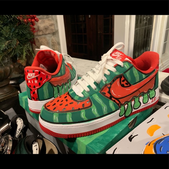 Custom Air Force 1 watermelon men’s size 10.5 - Picture 4 of 8